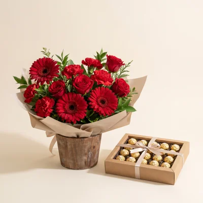 Arranjo Amor Perfeito com Bombons Finos