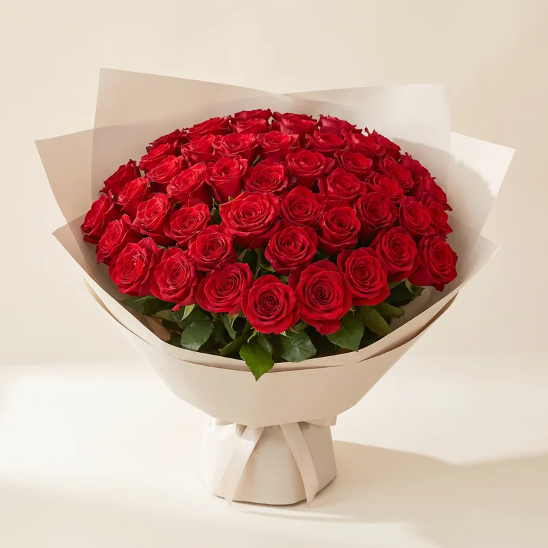 Buquê 50 Rosas Mega Imperial
